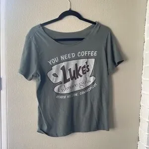 Plus Size - Gilmore Girls Luke's Diner Classic Fit Cotton Ringer Tee